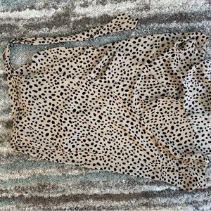 Vine & Love Tan and Black Animal Print Skirt